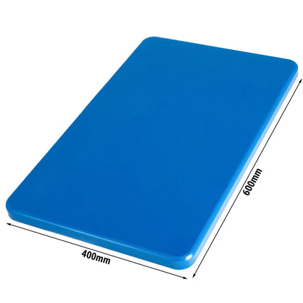 GGM Gastro Chopping Board - 600x400mm - Thickness: 20mm - HACCP-Compliant - HDPE PE500 - Blue