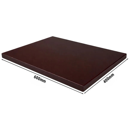GGM Gastro Chopping Board - 600x400mm - Thickness: 20mm - HACCP-Compliant - Polyethylene - Brown