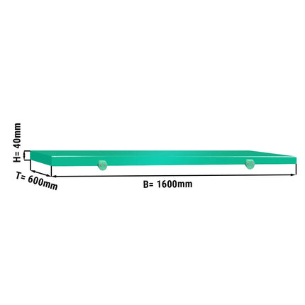 GGM Gastro Chopping Board for Prep Table - 1600x600mm - Thickness: 40mm - HACCP-Compliant - PE 500 - Green
