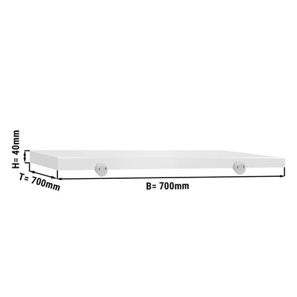 GGM Gastro Chopping Board for Prep Table - 700x700mm - Thickness: 40mm - PE500 (HDPE) - White