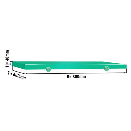 GGM Gastro Chopping Board for Prep Table - 800x600mm - Thickness: 40mm - HACCP-Compliant - HDPE (PE500) - Green