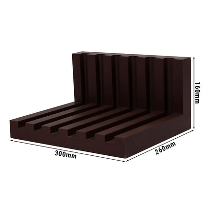 GGM Gastro Chopping Board Rack for 20mm Boards - 6 Slots - Polyethylene - Brown