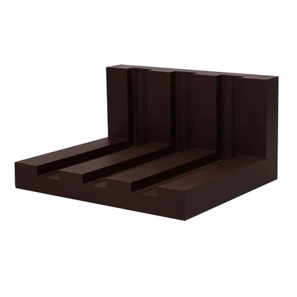 GGM Gastro Chopping Board Rack for 40mm Boards - 3 Slots - Polyethylene - Brown
