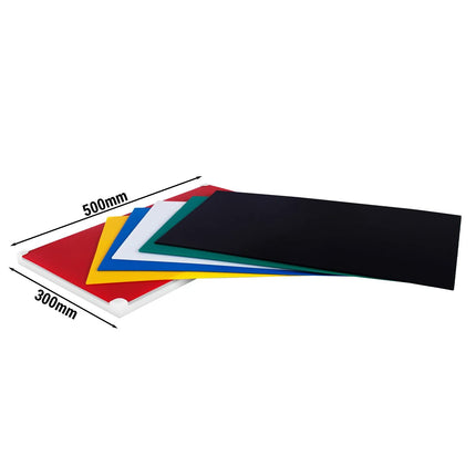 GGM Gastro Chopping Board Set - 500x300mm - Thickness: 35mm - HACCP-Compliant - HDPE - Multicolour