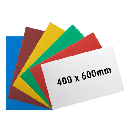 GGM Gastro Chopping Board Set - 600x400mm - Thickness: 10mm - HACCP-Compliant - HDPE - Multicolour