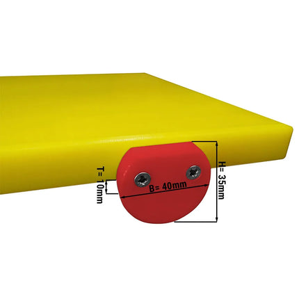 GGM Gastro Chopping Board Stoppers - Red - 40x10mm