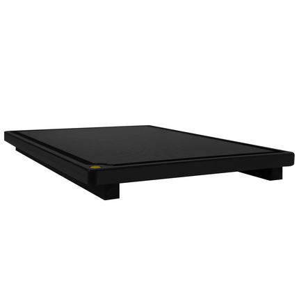 GGM Gastro Chopping Board with Juice Groove - 265x325mm - Thickness: 20mm - HACCP-Compliant - Polyethylene - Black