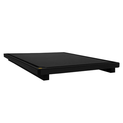 GGM Gastro Chopping Board with Juice Groove - 325x530mm - Thickness: 20mm - HACCP-Compliant - Polyethylene - Black