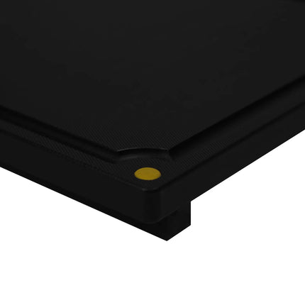 GGM Gastro Chopping Board with Juice Groove - 400x305mm - Thickness: 20mm - HACCP-Compliant - Polyethylene - Black