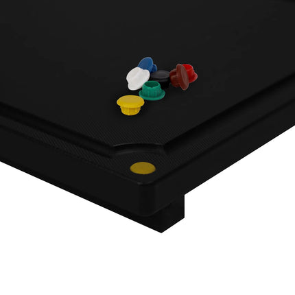 GGM Gastro Chopping Board with Juice Groove - 400x305mm - Thickness: 20mm - HACCP-Compliant - Polyethylene - Black