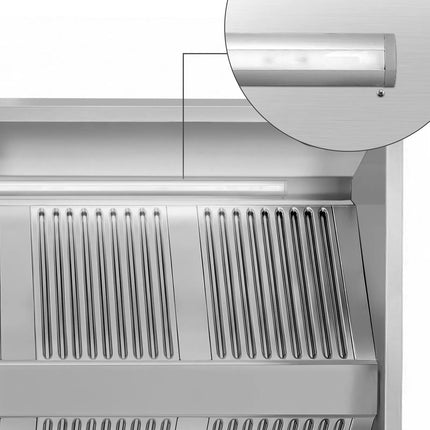 GGM Gastro Chụp Hút Mùi Gắn Trần - 2000mm - Kèm Bộ Lọc Vách Ngăn & Đèn LED