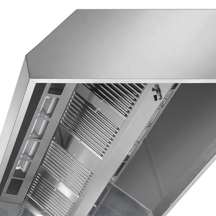 GGM Gastro Chụp Hút Mùi Gắn Trần - 4000mm - Kèm Bộ Lọc Vách Ngăn & Đèn LED