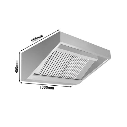 GGM Gastro Chụp Hút Mùi Gắn Tường - 1000mm - Kèm Bộ Lọc Vách Ngăn & Đèn LED