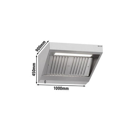 GGM Gastro Chụp Hút Mùi Gắn Tường - 1000mm - Kèm Bộ Lọc Vách Ngăn & Đèn LED