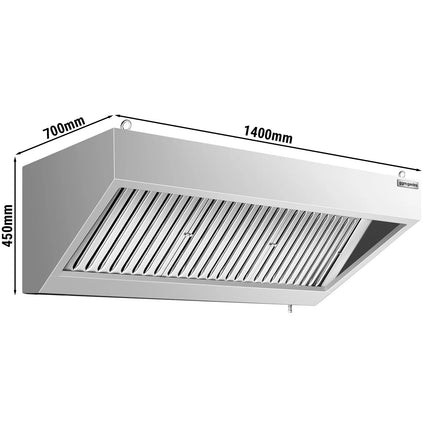 GGM Gastro Chụp Hút Mùi Gắn Tường - 1400mm - Kèm Bộ Lọc Vách Ngăn & Đèn LED