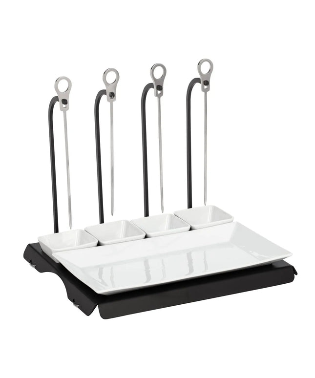 GGM Gastro CLASSICO - Skewer Rack - Black - incl. 4 skewers