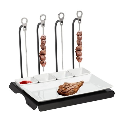 GGM Gastro CLASSICO - Skewer Rack - Black - incl. 4 skewers