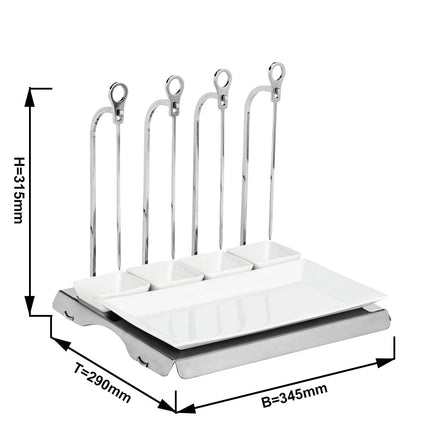 GGM Gastro CLASSICO - Skewer Rack - Stainless Steel - incl. 4 skewers