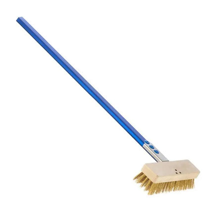 GGM Gastro Cleaning Brush for Pizza & Electric Ovens - 200x1590x60mm - Brass bristles, Aluminium handle - with Scraper