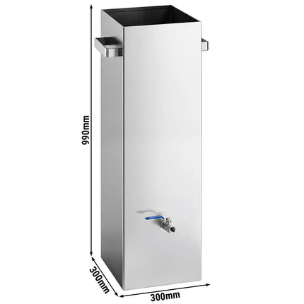 GGM Gastro Cleaning Tank for Chicken Rotisserie Skewers - 300x300x990mm - Stainless Steel