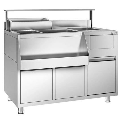 GGM Gastro Cocktail Prep Table - Stainless Steel - 1200x720mm - with 2 drawers