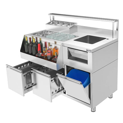 GGM Gastro Cocktail Prep Table - Stainless Steel - 1200x720mm - with 2 drawers