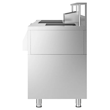 GGM Gastro Cocktail Prep Table - Stainless Steel - 1200x720mm - with 2 sliding doors