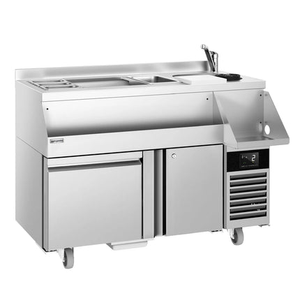 GGM Gastro Cocktail Station / Commercial Back Bar Counter - 1200mm - 150L - 1 Door, 1 Drawer - 13A Plug