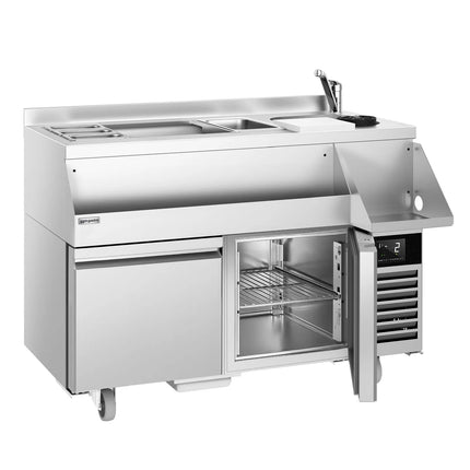 GGM Gastro Cocktail Station / Commercial Back Bar Counter - 1200mm - 150L - 1 Door, 1 Drawer - 13A Plug