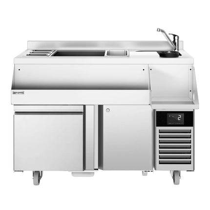 GGM Gastro Cocktail Station / Commercial Back Bar Counter - 1200mm - 150L - 1 Door, 1 Drawer - 13A Plug
