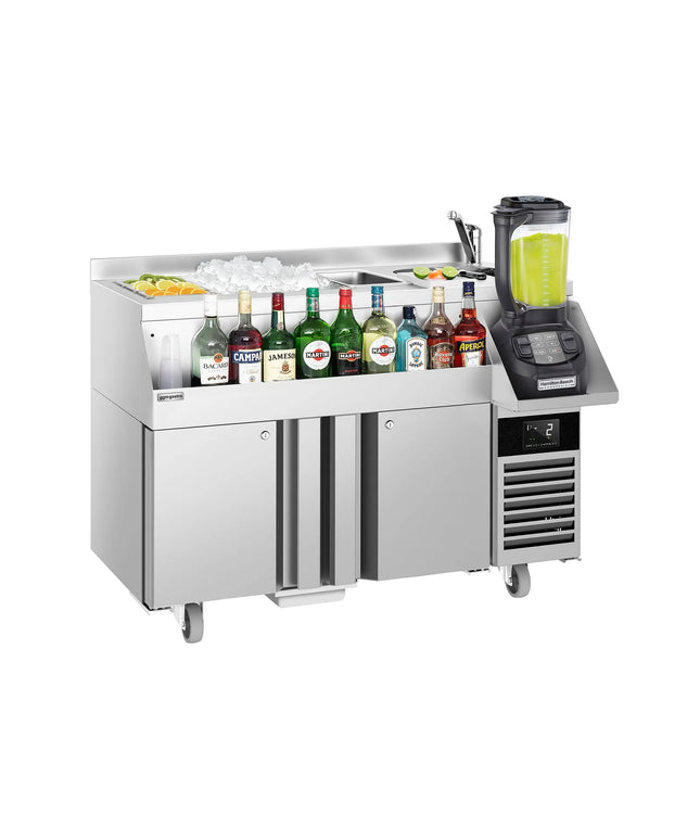 GGM Gastro Cocktail Station / Commercial Back Bar Counter - 1200mm - 150L - 2 Doors - 13A Plug