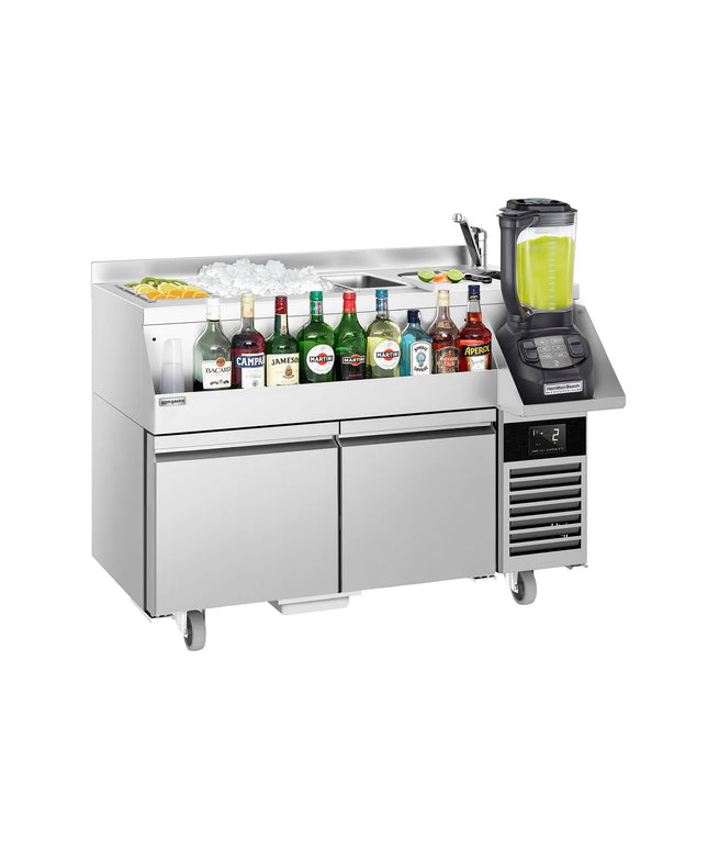 GGM Gastro Cocktail Station / Commercial Back Bar Counter - 1200mm - 150L - 2 Drawers - 13A Plug
