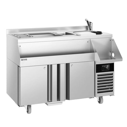 GGM Gastro Cocktail Station / Commercial Back Bar Counter - 1200mm - 150L - 2 Doors - 13A Plug