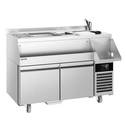 GGM Gastro Cocktail Station / Commercial Back Bar Counter - 1200mm - 150L - 2 Drawers - 13A Plug
