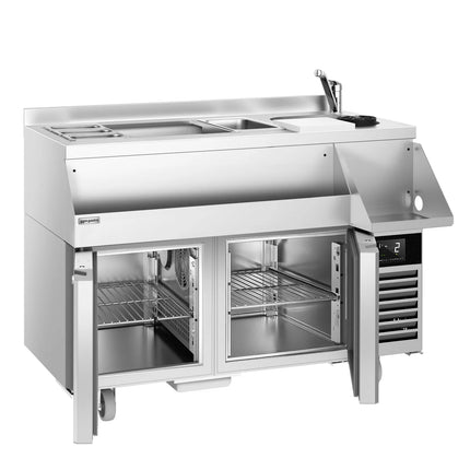 GGM Gastro Cocktail Station / Commercial Back Bar Counter - 1200mm - 150L - 2 Doors - 13A Plug