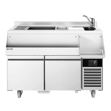 GGM Gastro Cocktail Station / Commercial Back Bar Counter - 1200mm - 150L - 2 Drawers - 13A Plug