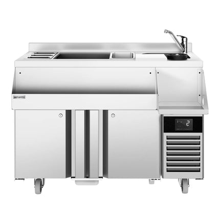 GGM Gastro Cocktail Station / Commercial Back Bar Counter - 1200mm - 150L - 2 Doors - 13A Plug