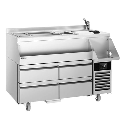 GGM Gastro Cocktail Station / Commercial Back Bar Counter - 1200mm - 150L - 4 Drawers - 13A Plug