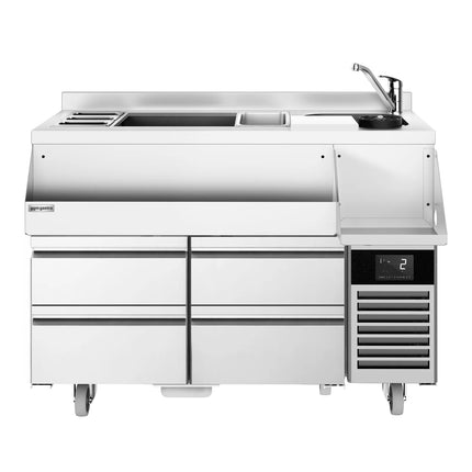 GGM Gastro Cocktail Station / Commercial Back Bar Counter - 1200mm - 150L - 4 Drawers - 13A Plug