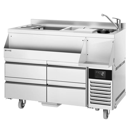 GGM Gastro Cocktail Station / Commercial Back Bar Counter - 1200mm - 150L - 4 Drawers - 13A Plug