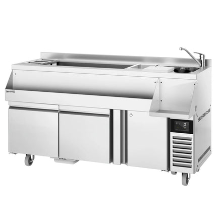 GGM Gastro Cocktail Station / Commercial Back Bar Counter - 1600mm - 235L - 1 Door, 2 Drawers - 13A Plug