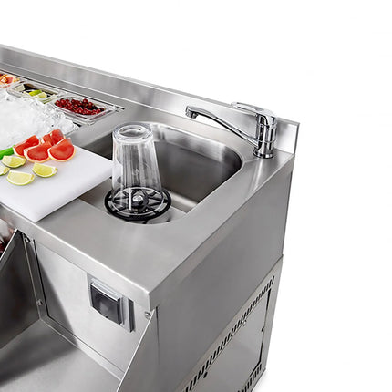 GGM Gastro Cocktail Station / Commercial Back Bar Counter - 1600mm - 235L - 1 Door, 2 Drawers - 13A Plug