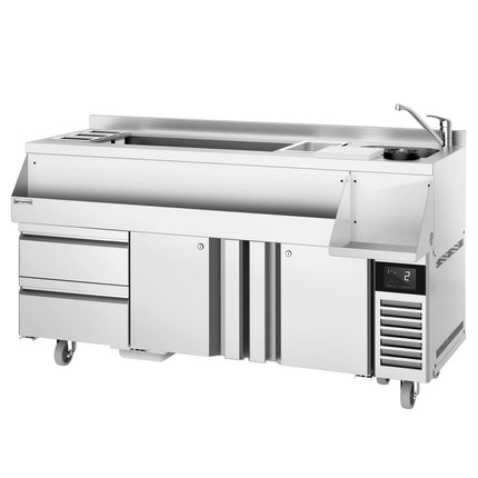 GGM Gastro Cocktail Station / Commercial Back Bar Counter - 1600mm - 235L - 2 Doors, 2 Drawers - 13A Plug