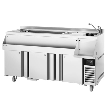 GGM Gastro Cocktail Station / Commercial Back Bar Counter - 1600mm - 235L - 3 Doors - 13A Plug
