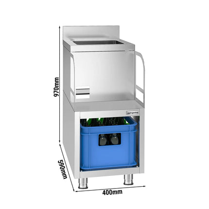 GGM Gastro Cocktail Station - Stainless Steel - 400x590mm - with platform for bar blender & sink