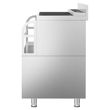 GGM Gastro Cocktail Station - Stainless Steel - 600x600mm - with 3 sink bowls & bottle holder