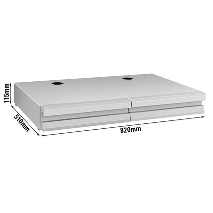 GGM Gastro Coffee Knock Drawer - Double - 820x510x115mm - with Knock Bar