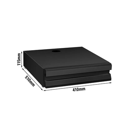 GGM Gastro Coffee Knock Drawer - Single - 410x510x115mm - with Knock Bar - Black