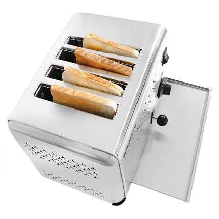 GGM Gastro Commercial 4 Slice Toaster - 1.8kW - Stainless Steel