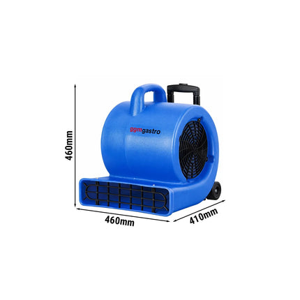 GGM Gastro Commercial Air Mover (Carpet Dryer Fan) - 3 Speeds - 850W - Reach: 20m - 1350rpm - with extendable hand grip & wheels